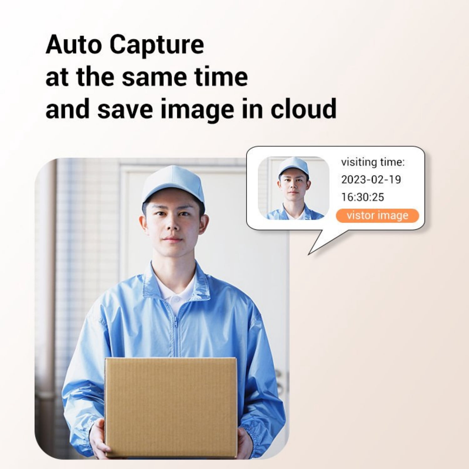 Color visual smart doorbell with 300K resolution camera for home security monitoring