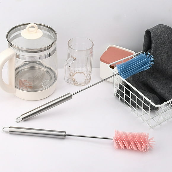 Xihbxyly Cepillo Extensible para Biberones, de Gel de Sílice, Versátil para Biberones, Vasos y Tazas, Limpieza Profunda, Resistente a Olores, Higiene Familiar, 30,8 Cm
