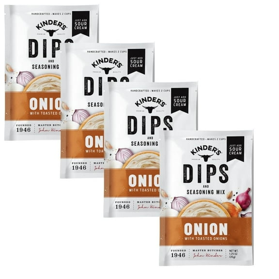 Kinder's Onion Dip Mix 1.25 Oz (Pack of 4)