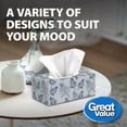 thumbnail image 2 of Great Value, Facial Tissues, 6 Flat Boxes, 126 Tissues per Box, 2Ply, 756 Tissues in total, 2 of 5