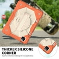 thumbnail image 4 of Dteck Case for iPad Pro 11 inch 4th/3rd/2nd/1st Gen(2022/2021/2021/2018) iPad Air 4th/5th Gen 10.9",Shockproof Stand Rubber Built-in Pencil Holder Cover with Hand/Shoulder Strap,Orange/Beige, 4 of 6