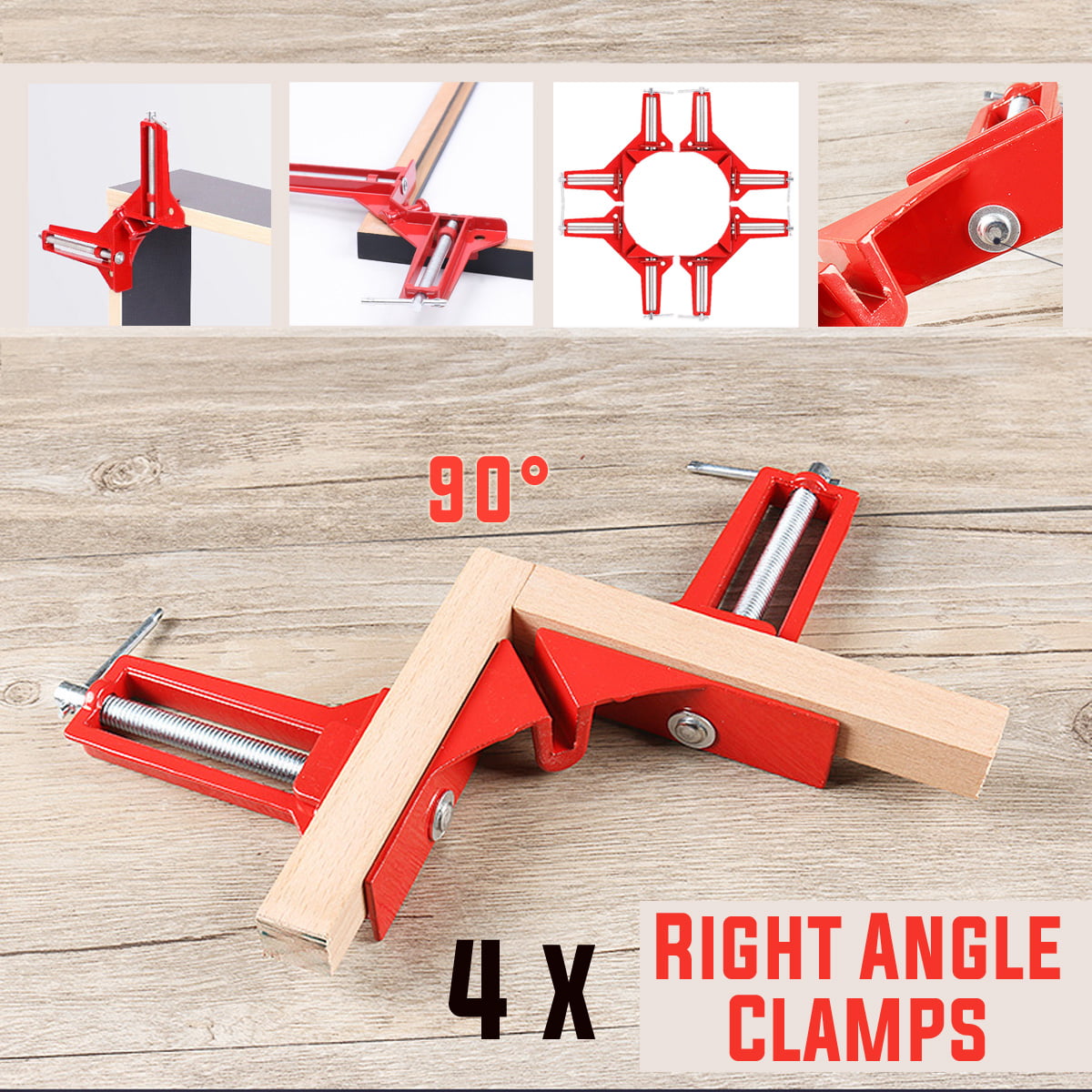 4 OF 4" RIGHT ANGLED MITRE CORNER VICE PICTURE FRAME CLAMP 
