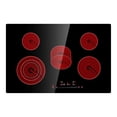 thumbnail image 4 of Built in Electric Stove Top, 30.3 x 20.5 inch 5 Burners, 240V Glass Radiant Cooktop with Sensor Touch Control, Timer & Child Lock Included, 9 Power Levels for Simmer Steam Slow Cook Fry, 4 of 6