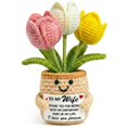 thumbnail image 1 of Regalo de ganchillo con forma de tulipán para esposa, día de la madre, aniversario, cumpleaños, 1 of 7