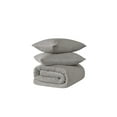 thumbnail image 5 of Brooklyn Loom Marshmallow Plush 100% Microfiber Polyester Grey 3-Piece King Comforter Set, Solid Casual themed, Adult Bedding, OEKO-TEX Certified, 5 of 8