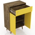 thumbnail image 4 of Manhattan Comfort Armoire de Rangement de Liberté en Brun Rustique et Jaune, 4 of 8