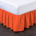 thumbnail image 2 of D.N.G. BEDDINGS 1 Piece Dust Ruffle Bed Skirt, 15 Inch Deep Pocket, 800 Thread Cotton 100% Egyptian Cotton, Queen Size (60" x 80") Inch, Solid Orange, 2 of 2
