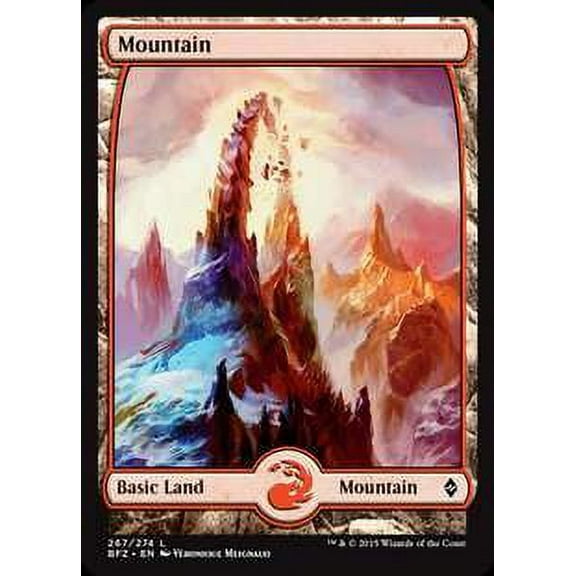 MtG Battle for Zendikar Land Mountain (Full Art Foil) #267