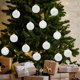 thumbnail image 5 of Adorno Navideño de Terciopelo Oscuro Flocado de 6 Cm para Árbol de Navidad, 12 Unidades, 5 of 7