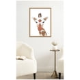 thumbnail image 2 of Kate and Laurel Framed Canvas Wall Art Print Giraffe by Madeline Jeppesen, 18 x 24 Sylvie Natural Frame, Whimsical, Animal Art for Wall Decor, 2 of 8