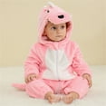 thumbnail image 5 of WIBACKER 0-3T Unisex Baby Animal Costume Winter Autumn Flannel Hooded Romper Christmas and Halloween Dinosaur Cosplay Jumpsuit, 5 of 12