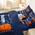 thumbnail image 5 of Erosebridal Basketball Ball Game Kids 7-Piece Twin Bedding Sets,Sport Theme Bedding Comforter Set For Boys,Reversible navy blue, 5 of 7