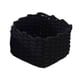 thumbnail image 2 of Cesta decorativa tejida en macramé, caja de almacenamiento multifuncional, elegante y con toalla. Negro, 2 of 6