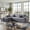 Light Gray, variant on KCGKCG 106" Cloud Sectional Couch with L Shape Chaise, Modern Frameless Modular Sofa with Cup Holders, Higher 17.7" Seat Height, 32D Pure Foam, No Assembly for Apartment