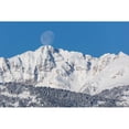 thumbnail image 2 of The Yellowstone Collection 18x13 Black Modern Framed Museum Art Print Titled - The Moon over Electric Peak, Yellowstone National Park, 2 of 4