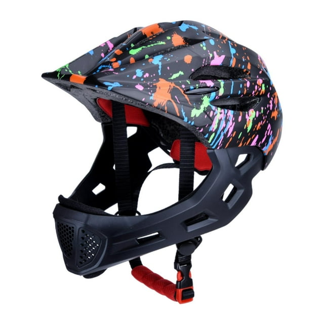 Casco de bicicleta para niños Casco integral Transpirable Resistente a impactos Bicicleta infantil negro