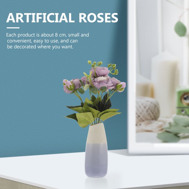 unbranded Flor De Seda Peonía Artificial Violeta Para De Fiesta Y Hogar Duradero