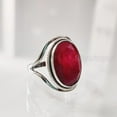 thumbnail image 3 of Natural Ruby Corundum Ring, Ruby Corundum Ring, July Birthstone, Designer Band, 925 Sterling Silver, Womens Ring, Christmas, Thanksgiving, Handmade, Statement Jewelry, Natural Gemstone Ring, 3 of 6