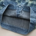 thumbnail image 4 of SJLDQY Infant Baby Boys Clothes Set Long Sleeve Denim Jackets Jeans With Shirt Patchwork Plaid 3Pcs Outfit Sets Cozy Fall Winter Clothing, 4 of 9