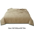 thumbnail image 3 of Khaki Soybean Fiber Quilt, Thickened 4-Season Comforter All-Season Duvet Insert, 59 x 78 Inches Queen Size, Ultra-Soft Lightweight Warm Bedding for Home & Guest Room, 3 of 8