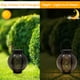 thumbnail image 3 of Linternas de luz solar - Linternas de decoración de hierro forjado con flores huecas negras, 3 of 9