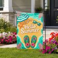 thumbnail image 2 of SPXUBZ Summer Beach Garden Flag 12x18 Inch, Flip Flop Tropical Linen Yard Flag, Outdoor Decorative Flag for Garden Lawn Porch Patio Vacation Decoration, 2 of 5