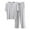 Grey, variant on Mens Pajama Sets Male Wear Button Two Piece Set Short Sleeve Top Long Pants Solid Color Set Grey Nightgowns For Men XL