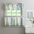 thumbnail image 3 of Leaves Of Green Plants 3-Piece Kitchen Curtains Set Kitchen Curtains Sets with Valance for Windows Rod Pocket Machine Washable Kitchen Decor(54"x18"+2x27.5"x24"), 3 of 6