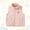 Pink, variant on Fesfesfes Kids Unisex Fleece Vest Stand Collar Zip Up Sleeveless Gilet with Pockets and Small Print, Warm Winter Outerwear for Boys and Girls Ages 3-17 Years