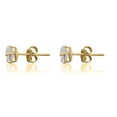 thumbnail image 2 of AVORA 10K Yellow Gold 5mm Heart-shaped Simulated Diamond Cubic Zirconia (CZ) Stud Earrings, 2 of 5