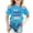 Sky Blue, variant on XFeng Kids Happy Easter T-Shirt, Bunny Ears Colorful Easter Egg Graphic Short Sleeve Tee