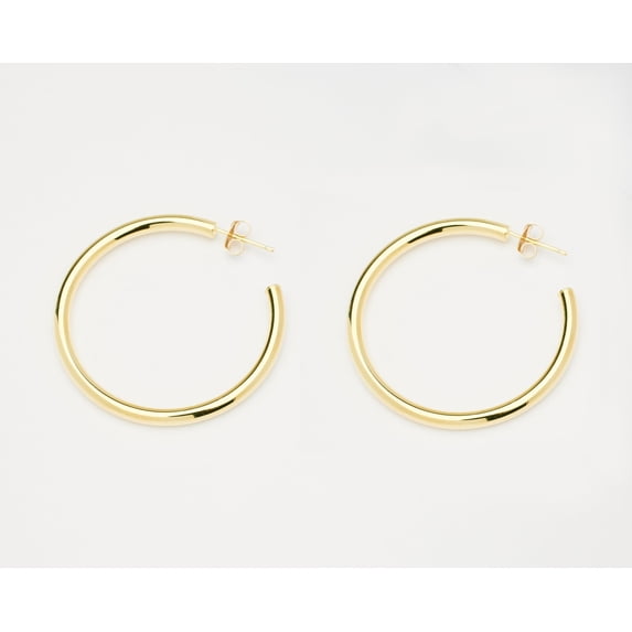 Amor Gold Hoop Post Earrings