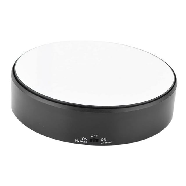 Turning Display Stand Rotating Plate 360 Rotatable Mirror Surface ABS Durable At Adjustable Speed for Jewelry Watches Cosmetics
