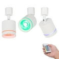 thumbnail image 1 of FSLiving Télécomman 7W RGBW LED Rail Aspect Macaron Blanc Design Multi-Rotation Lumière de Rail en H avec LED Industrielle Réglable Dimmable pour Salle à Manger 3 Lumières Personnalisables RGBW, 1 of 7