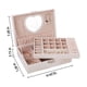 thumbnail image 4 of Caja de Joyas con Cerradura y Espejo, Estuche Organizador de Joyas con 2 Capas de Exhibición, Pendientes, Pulseras, Anillos, Relojes, Caja de joyería con espejo en forma de corazón con cerradura, Blan, 4 of 7