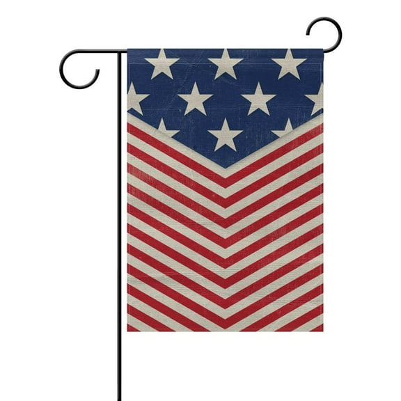 POPCreation Patriotic Designs Polyester Garden Flag Outdoor Flag Home Party Garden Decor 28x40 inches