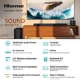 thumbnail image 3 of Hisense HS5100 Barra de sonido de 5.1 canales con subwoofer inalámbrico, 540 W, Dolby Digital Plus, Bluetooth 5.3, EzPlay, Roku TV Ready, DTS: X, HDMI/AUX/ARC/Óptico/USB (HS5100, modelo 2024), 3 of 5
