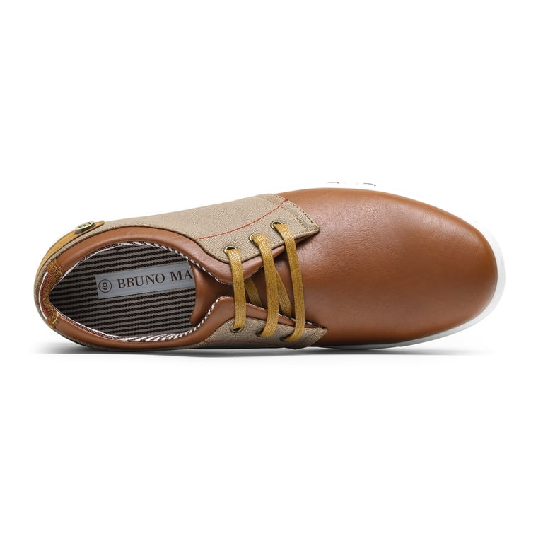 BRUNO MARC Mens Casual Leather Sneakers, Slip On Lace Up  display picture 3