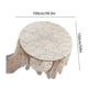 thumbnail image 3 of Mantel con Flecos Decorativo de Poliéster de 99,5 X 149 Cm, Lavable, Cuadrado, para Mesa de Comedor, Bodas, Fiestas, Uso En Exteriores E Interiores | Tejido Resistente y Antiarrugas., 3 of 6