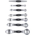 thumbnail image 1 of Measuring Spoon-7Pcs Double-Sided Stainless Steel Magnetic Measuring Spoons Set with Leveler for Baking Black, 1 of 7