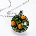 thumbnail image 2 of Tangerine Circular Glass Pendant Necklace - Women's Statement Necklaces, 2 of 5