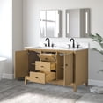 thumbnail image 4 of Vanity Art 54" Bathroom Vanity with Sinks and Engineered Marble Top, Freestanding Storage Cabinet with 2 Drawers, 2 Shelves and 1 Flip Down Tray, 4 of 8