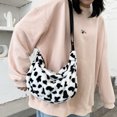 thumbnail image 3 of Bolsa Bolso de pecho con estampado de vaca de felpa para mujer. bandolera de calle informal. paquete de hombro (1) Ehuebsd Nuevos Originales, 3 of 9