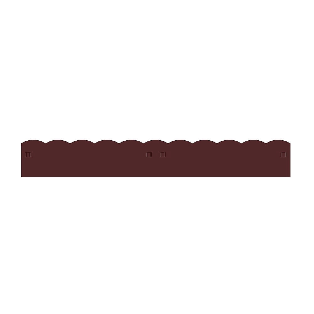 Panacea 83641-12 Steel Garden Metal Edging Border, Scalloped Panels, Set of 12, Rustic Bronze