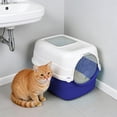 thumbnail image 4 of RKSTN Fully Enclosed Cat Litter Box Cat Toilet, Deodorant And Splash-Proof Cat Poop Basin Blue, 4 of 5