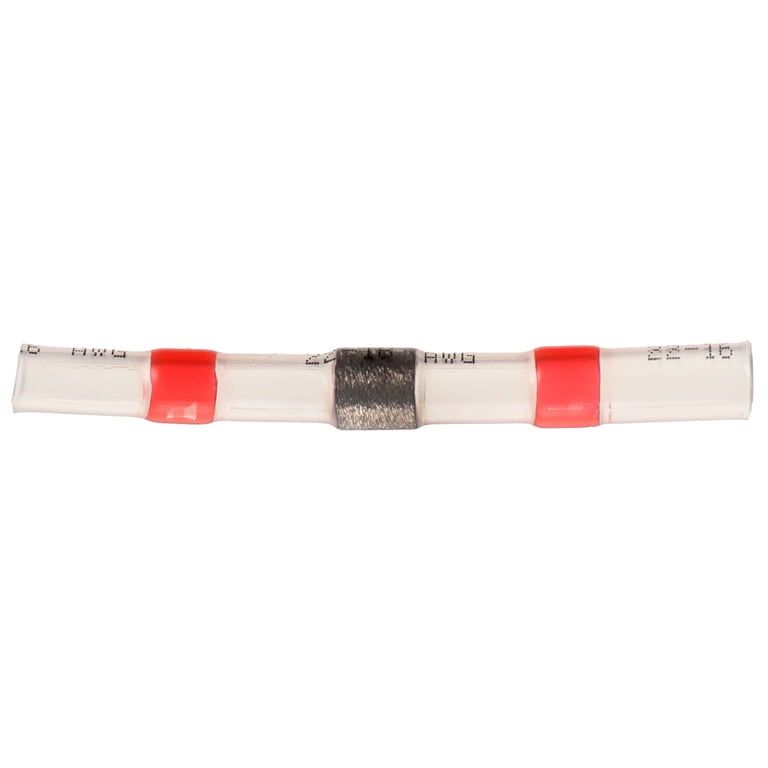 EverStart 20-Piece 22-16GA Solder Seal Wire Connectors, Red, Heat
