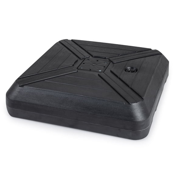 Costway Cantilever Offset Umbrella Base with Wheels, Metal Crossbar for Backyard & Poolside