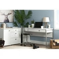 thumbnail image 5 of South Shore Interface White 2-Drawer Desk & 1 Flam White and Gold Chair Set, 5 of 8