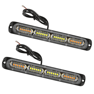 Njide 24 Led Auto Truck Emergency Warning Hazard Strobe Light Bar(2pcs-white)