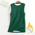 thumbnail image 2 of Sleeveless Long Sweatshirt Women Tanks Soft Fleece Lined Pullover Tops Winter Warm Solid Color Long Sleeve Crew Neck Shirts, 2 of 9